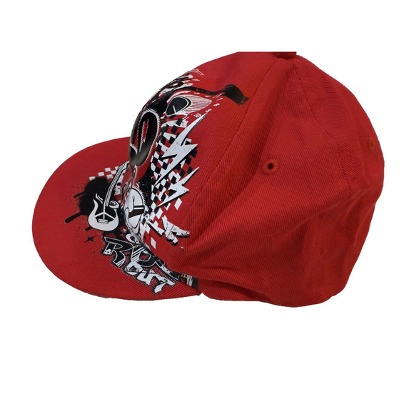 Disney Parks Hat Cap Snap Back Red Graphic Art Rock Guitar Music Adult Unisex - Picture 2 of 6
